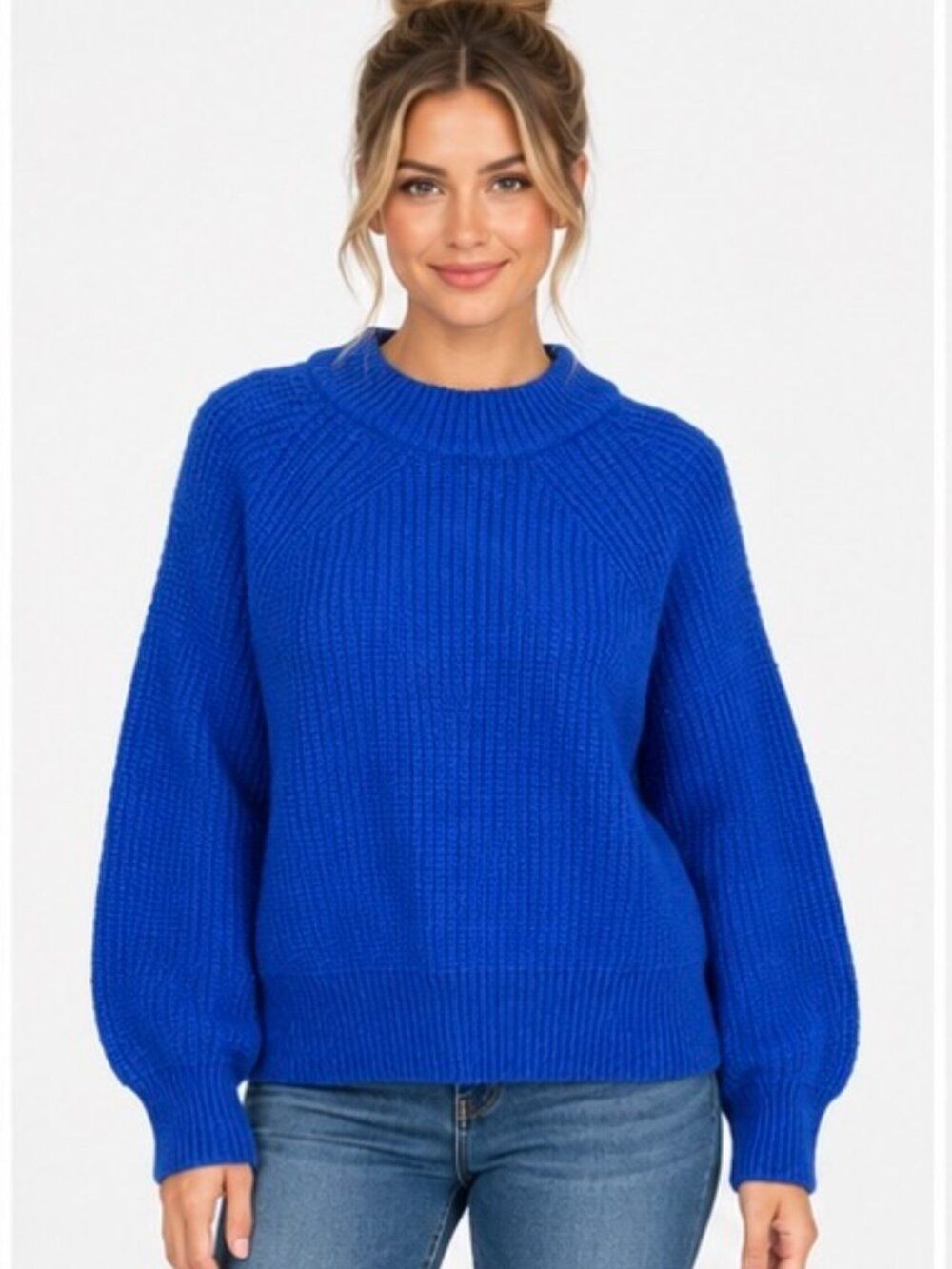 Sonoma Women's Medium Knit Sweater Top 30" Pit to Pit 30" Long Casual Boho